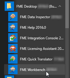 Starting Fme Workbench