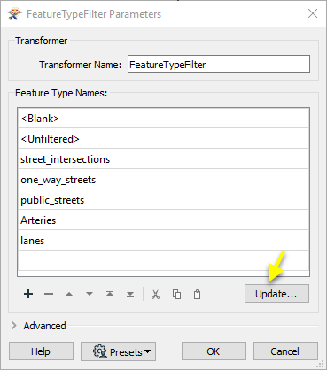 FeatureTypeFilter