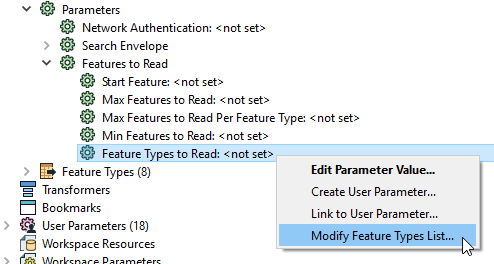 Modifying Feature Types to Read