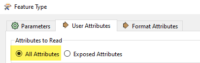Partial screenshot showing the Attributes to Read dialog option.