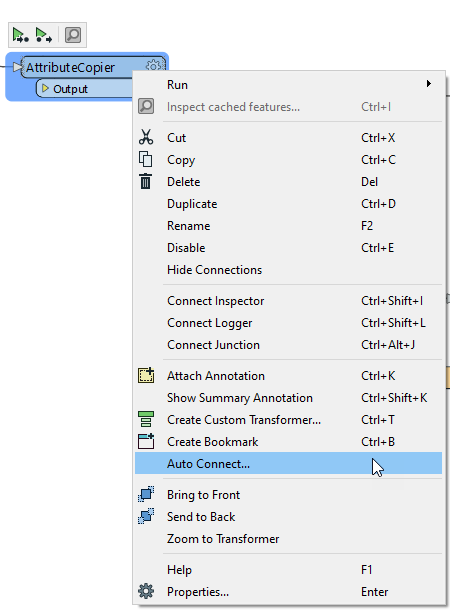 Using Autotable Connect Edition Auto Connect to Destination Feature Types