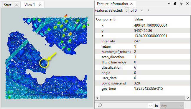 Querying Point Cloud Features