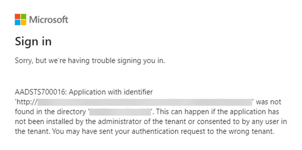 Saml Authentication Failure