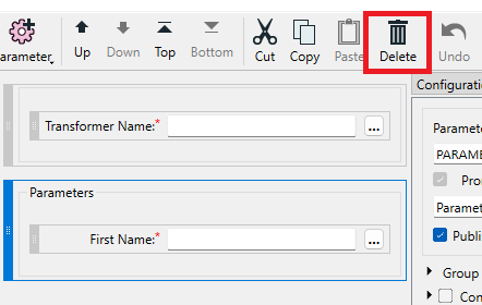 Delete initial parameters